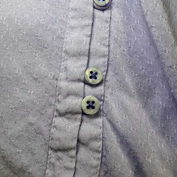 Maeve Pintuck Button Blouse Lavender Women’s 6 Peasant Cottagecore Puff Boho - Picture 13 of 16